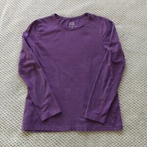 Croft & Barrow Women's Long Sleeve Purple Classic T-Shirt Size S